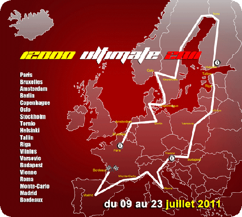 ULTIMATE 12000 itineraire 2011